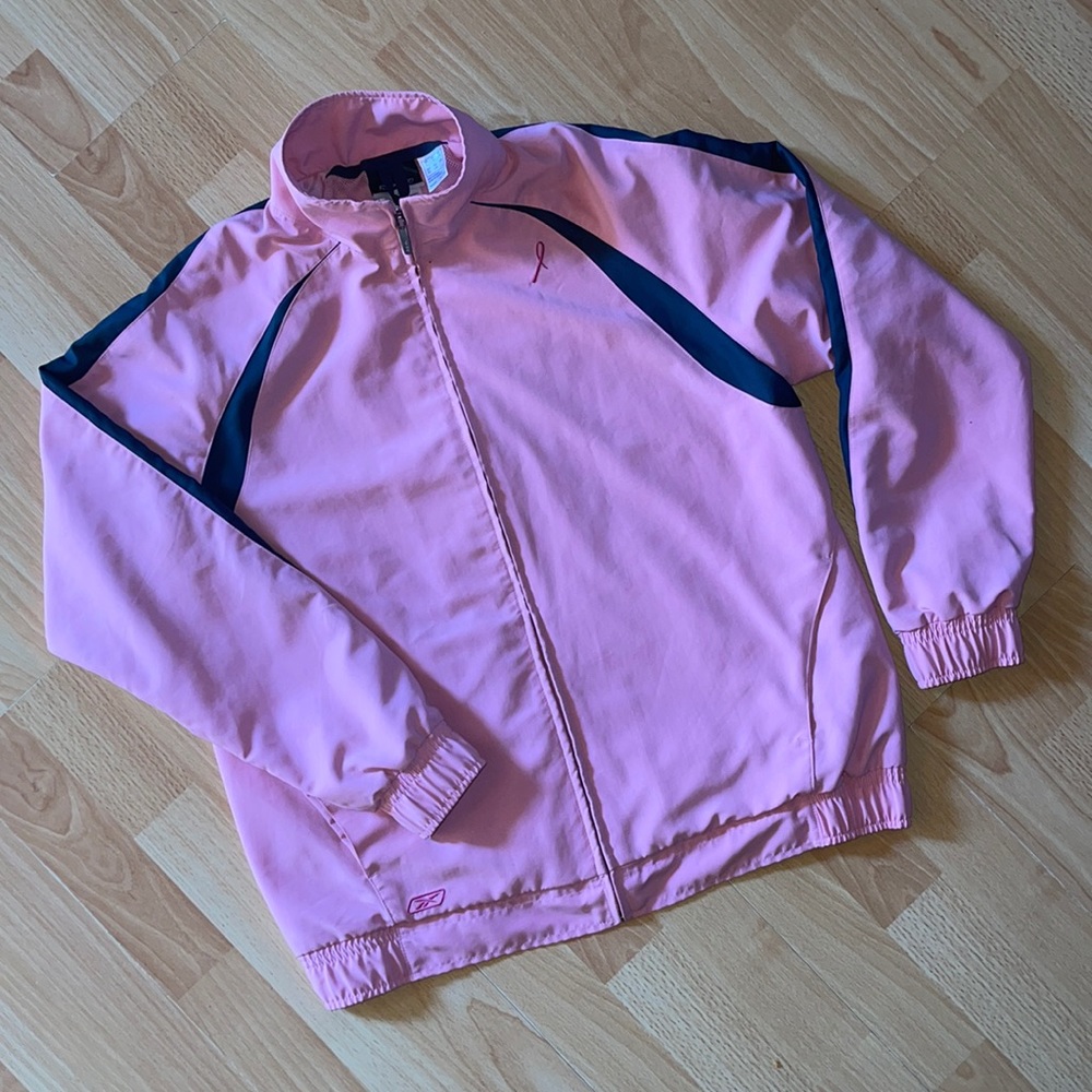 Women’s size L Reebok windbreaker - Breast cancer awareness 💕